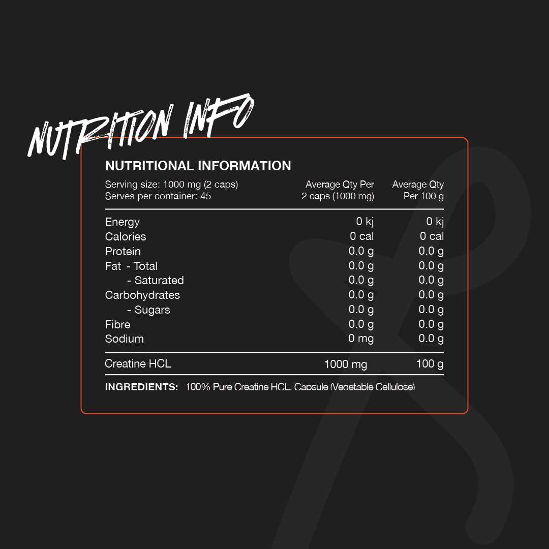 Creatine HCL - 90 Capsules