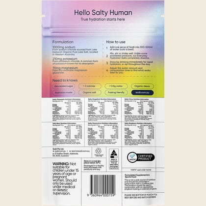 Sodii Hydration Salts - Mixed Flavour Sample Pack - 8 Sachets