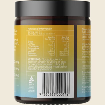 Sodii Hydration Salts - Salty Pineapple 185g Jar
