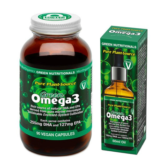 Green Omega3 Vegan Capsules 255mg + 127mg 30 Caps