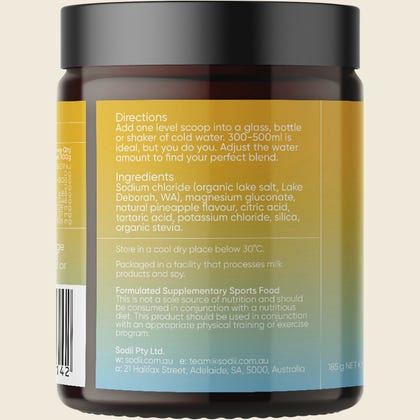 Sodii Hydration Salts - Salty Pineapple 185g Jar