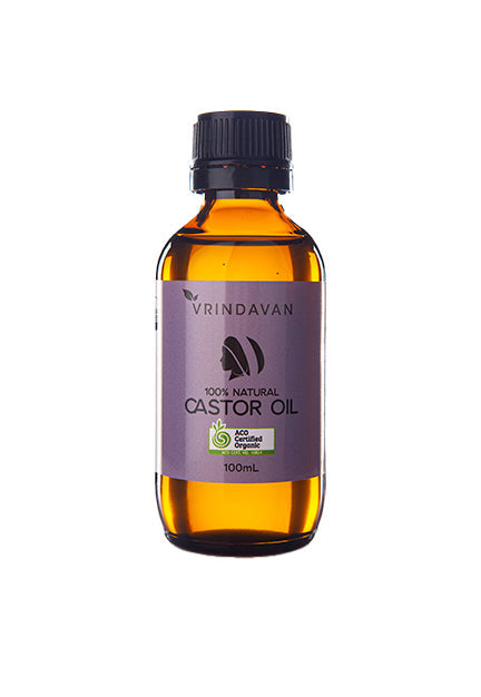 Castor Oil (Certified Organic) - Amber Glass Bottle 100ml