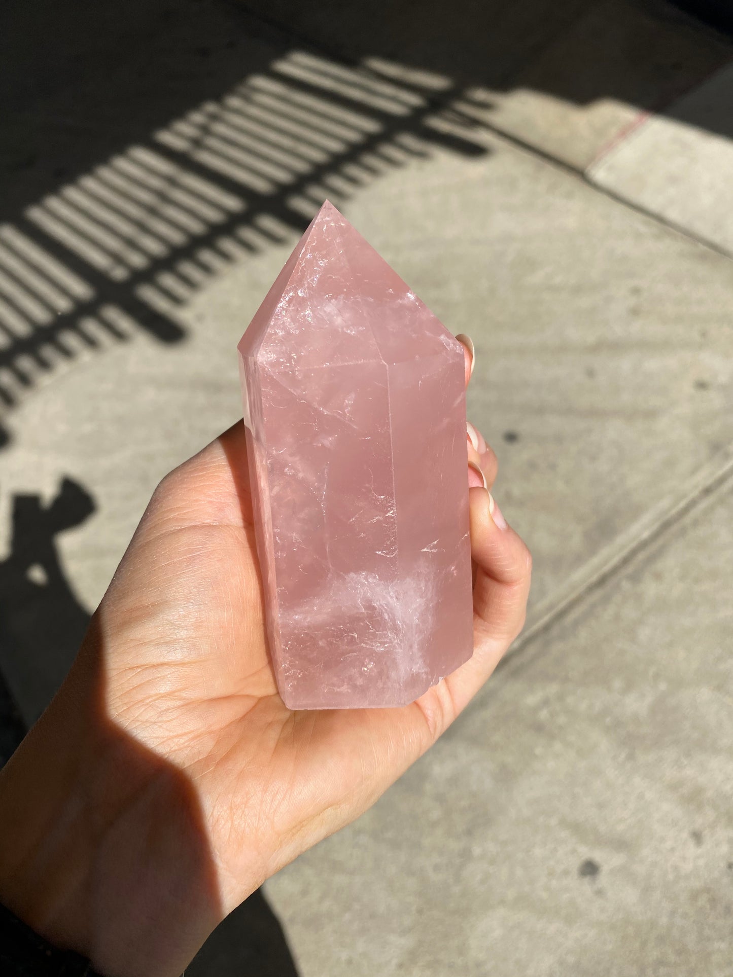 Rose Quartz Tower - Jumbo Statement Piece