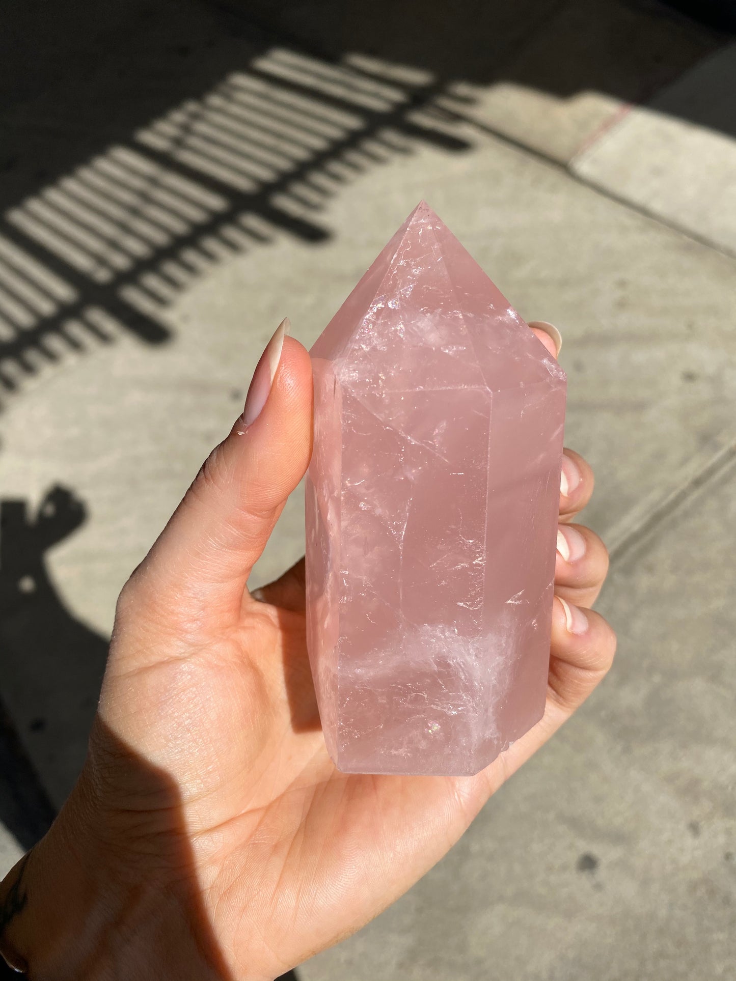 Rose Quartz Tower - Jumbo Statement Piece