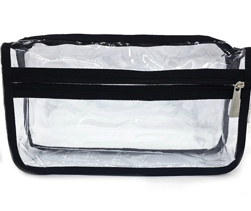 Clear Cosmetics Bag with Front Pouch