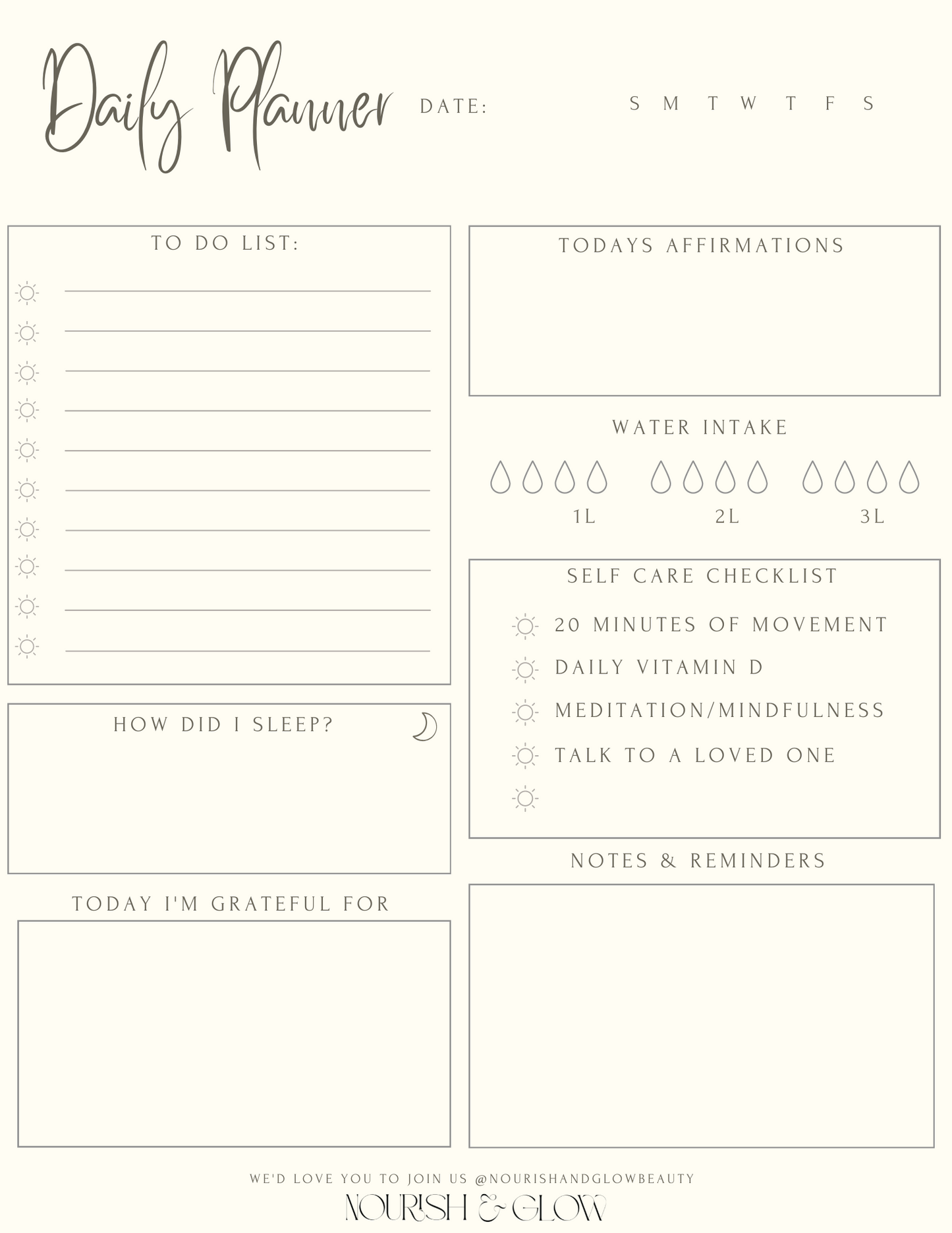 Free Daily Planner Template - Download