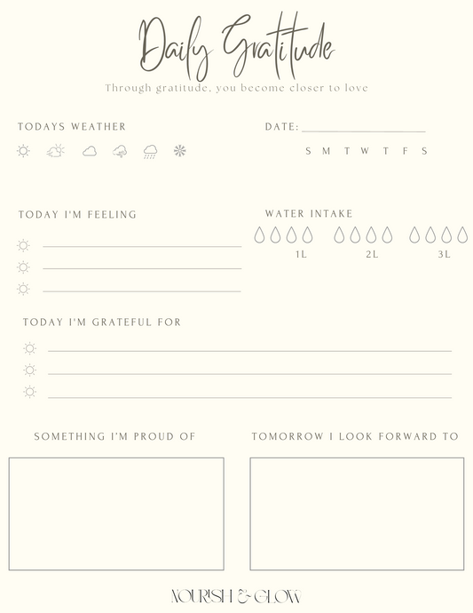 Free Daily Gratitude Template - Download