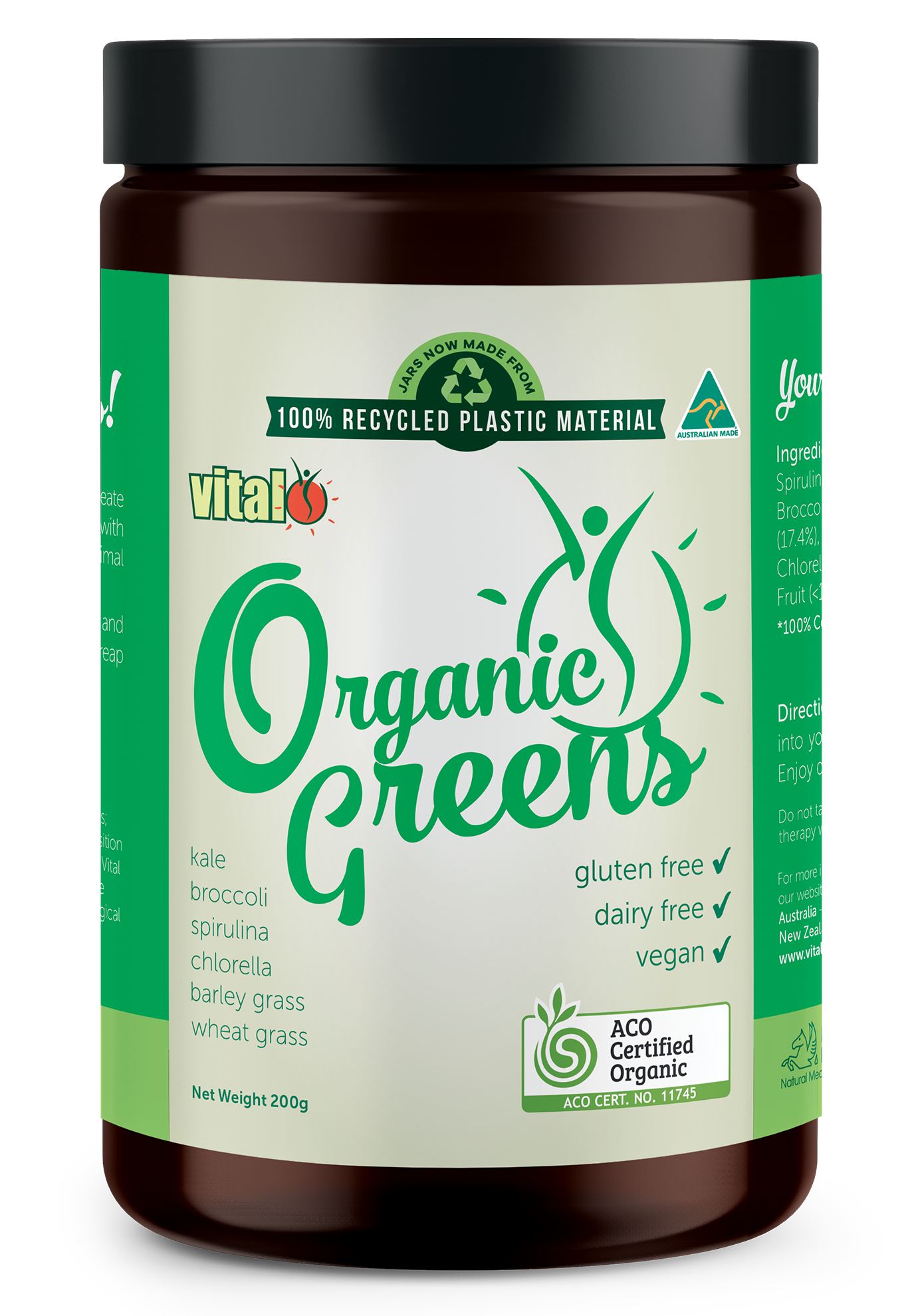 Vital Organic Greens Powder - 200g