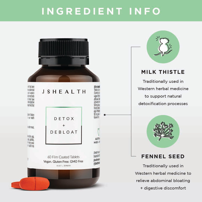 JS Health - Detox + Debloat - 60 Tablets